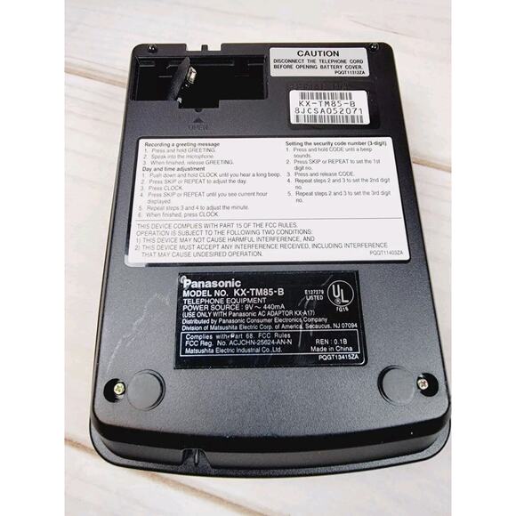 Panasonic KX-TM85-B Black Digital Telephone Answering System With AC Adapter - Picture 8 of 12